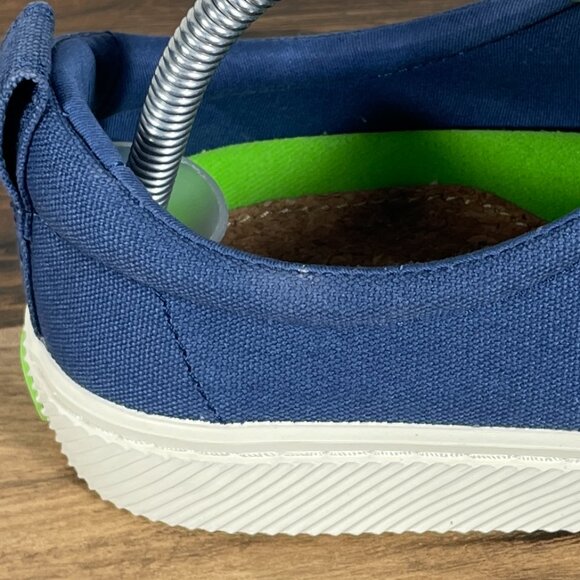 Cariuma OCA Low Womens Size 10.5 Shoes Marine Blue Canvas Casual Low Top Sneaker - Picture 5 of 14